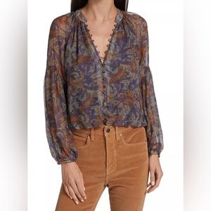 Veronica Beard Jayce Silk Blouse - size 8